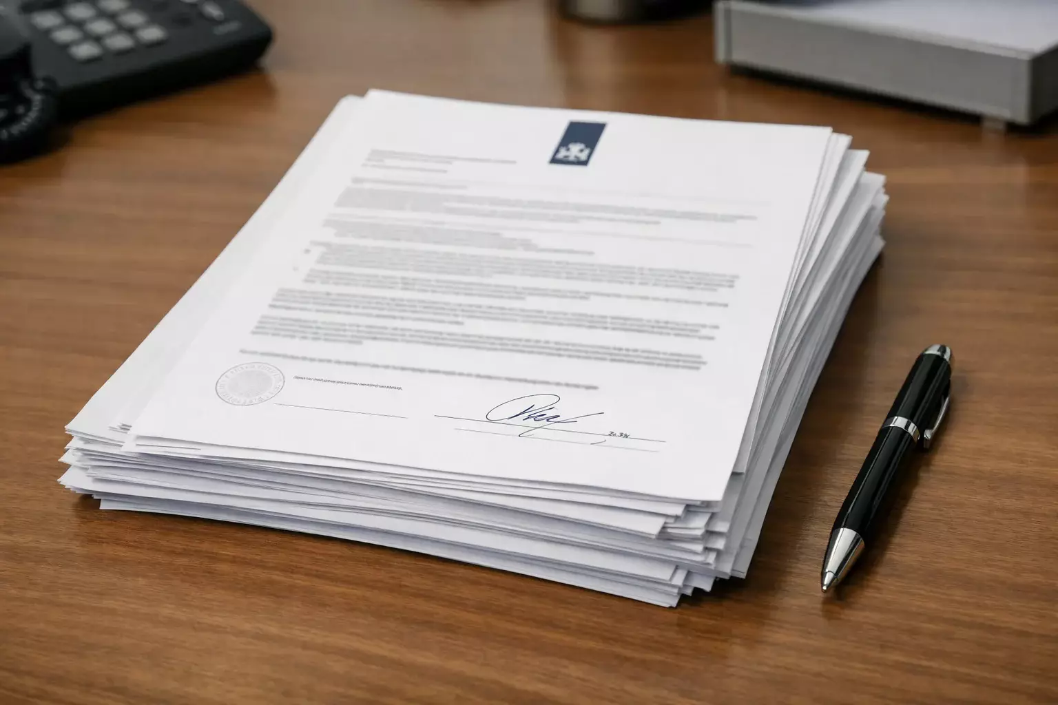Officieel Nederlands document met stempel en handtekening
